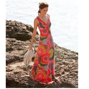 Boden floral sleeve less summer maxi dress size 8L